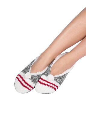 LATTELOVE Canadiana Plush Pom-Pom Slippers